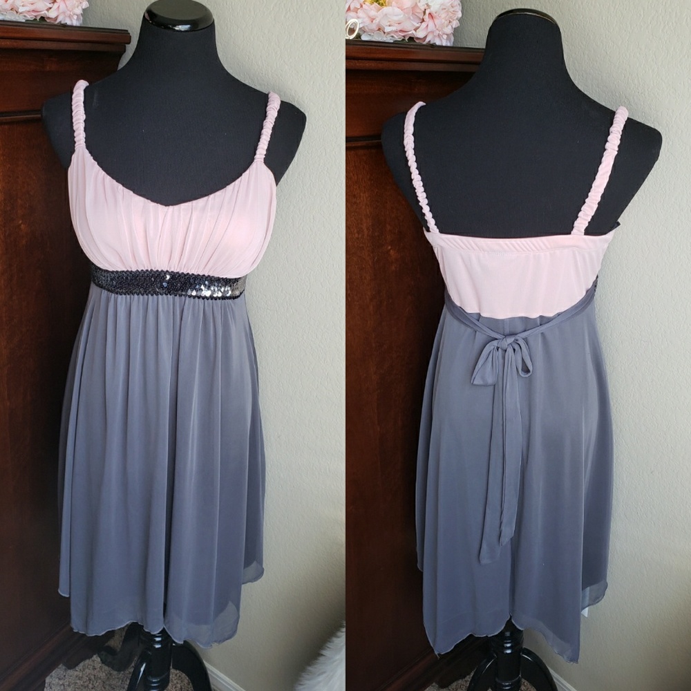 Blush Pink and Gray Dress